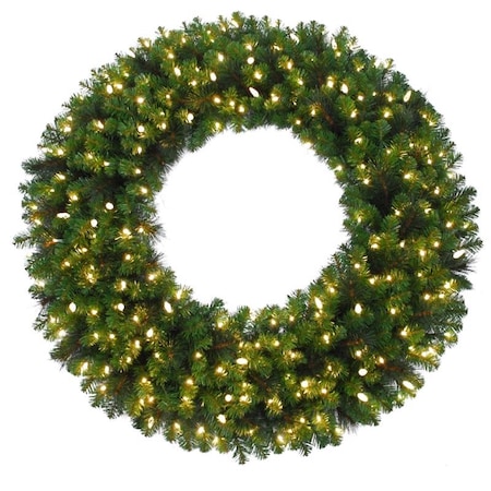 Celebrations Celebrations Platinum 26 in. D LED Prelit Warm White Mixed Pine Wreath MPWR26WAC6WWA